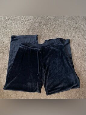 Juicy Couture Black Velour Track Pants